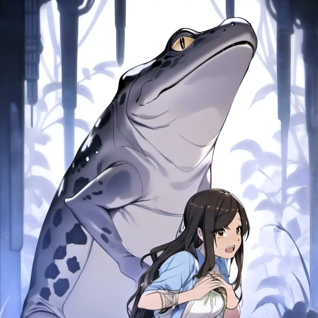 chat with ai character: Your Frog eat Girl