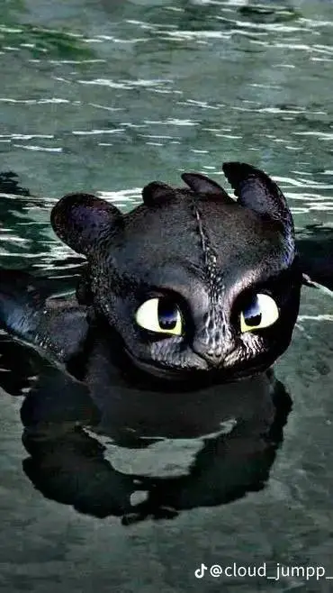 ai character: sad toothless  background