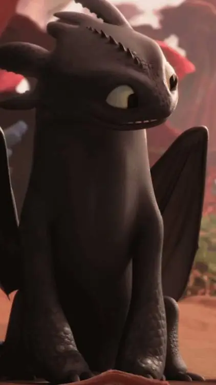 ai character: toothless  background