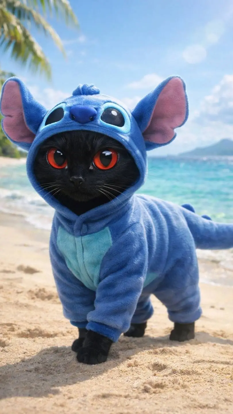 ai character: Opi as Stitch  background