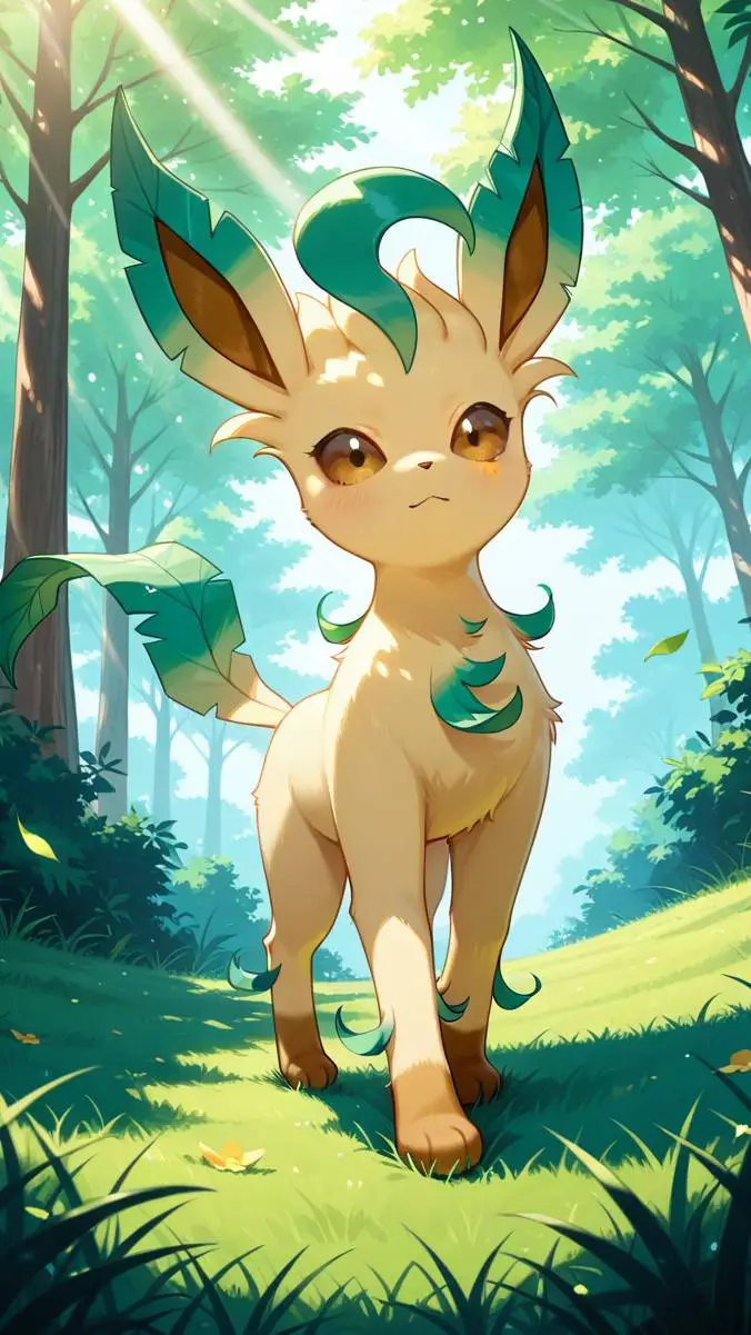 ai character: Leafeon  background