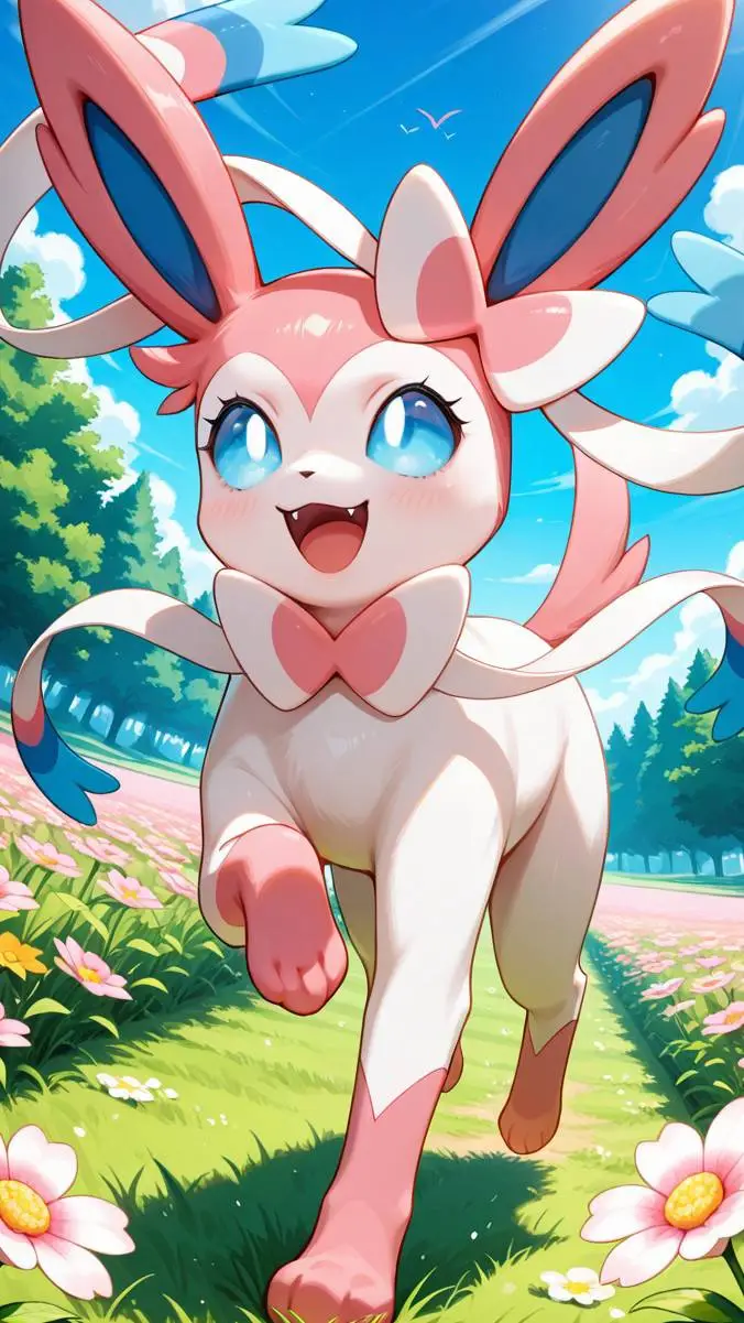 ai character: Sylveon  background