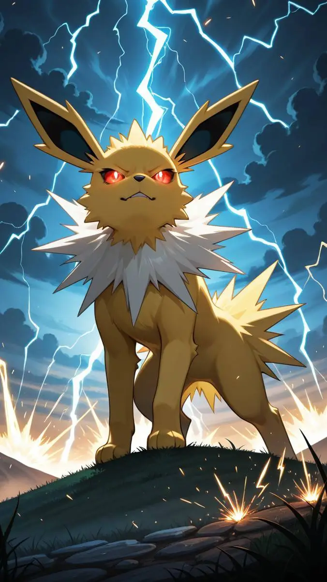 ai character: Jolteon  background