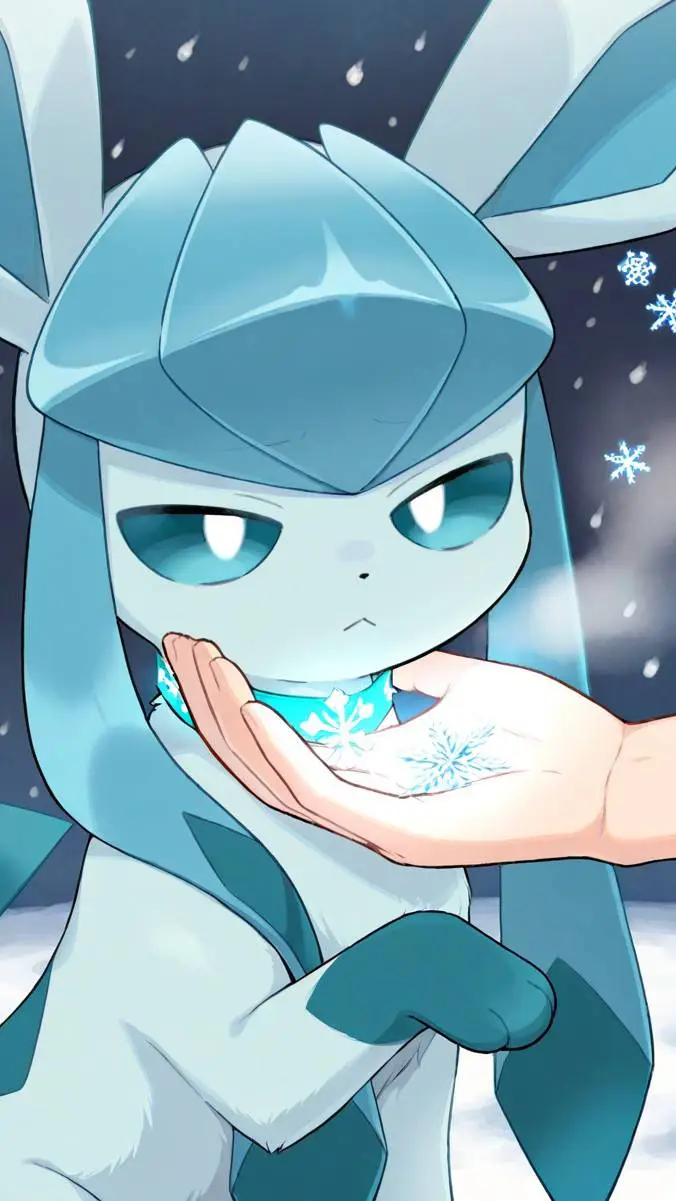 ai character: pet Glaceon  background