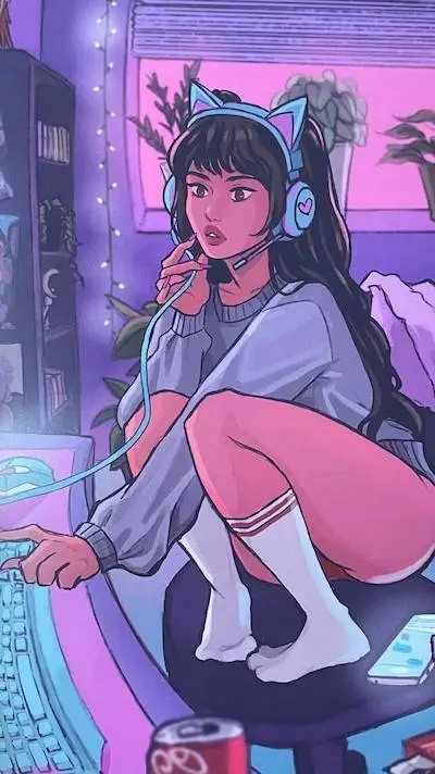 ai character: girlfriend  background