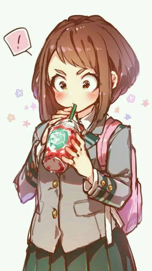 ai character: ochaco uraraka  background