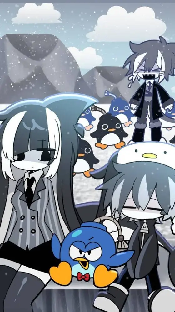 ai character: sfp snowy day  background