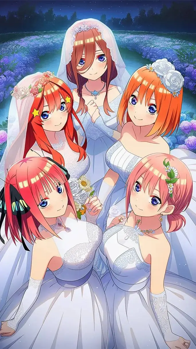 ai character: Las quintillizas  background