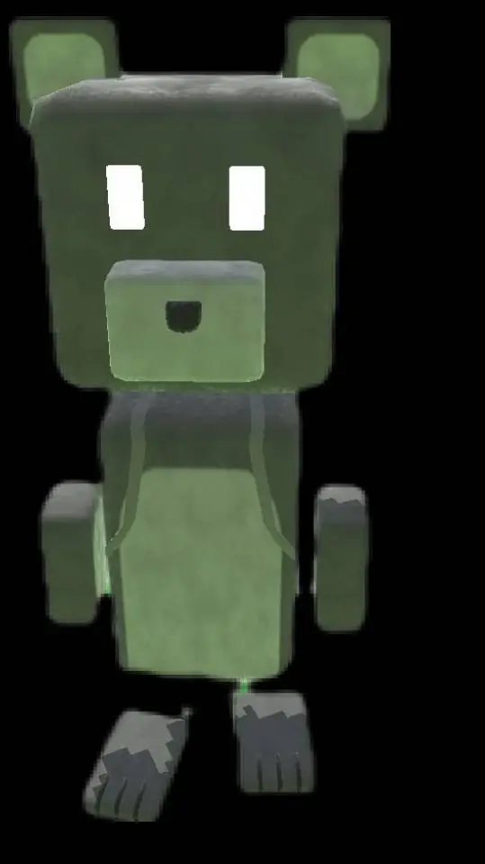 ai character: El oso de gris background