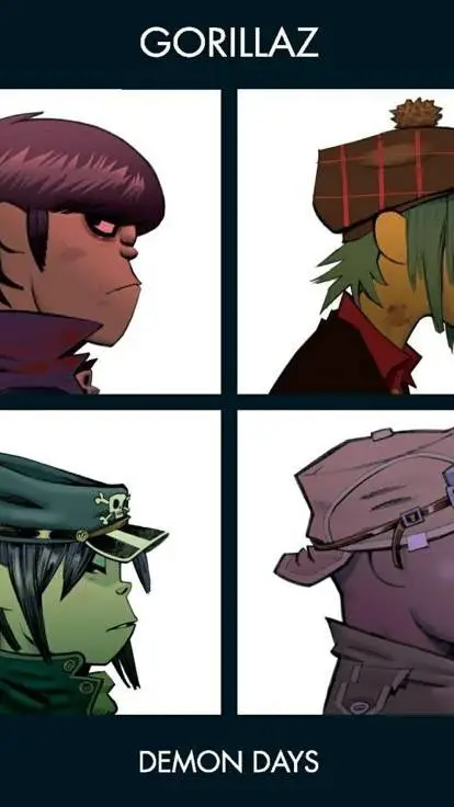 ai character: Gorillaz  background