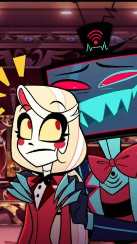 ai character: Vees in the hotel background