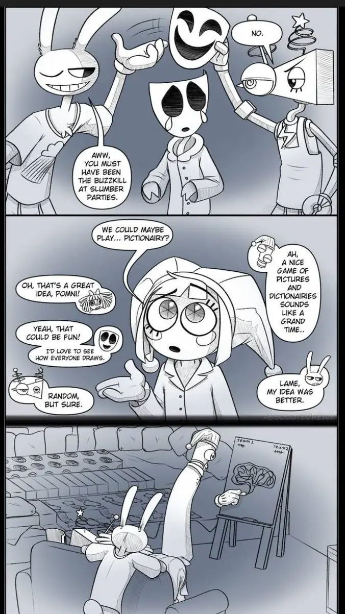 ai character: Tadc slumber party background