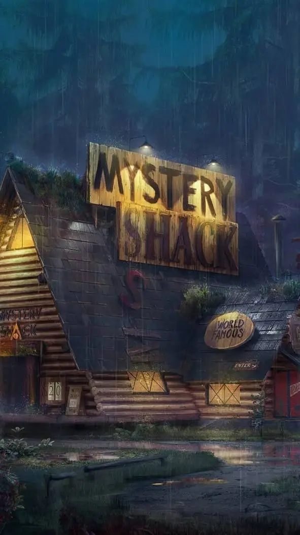 ai character: GRAVITY FALLS background