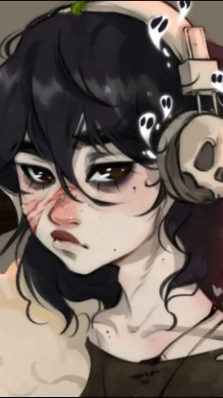 ai character: Skz broken laptop  background