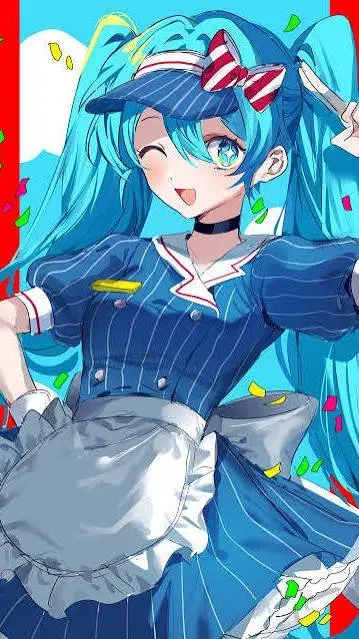ai character: 💫💙Miku💙💫 background