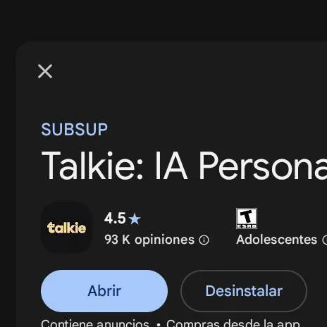 chat with ai character: talkie volvió 