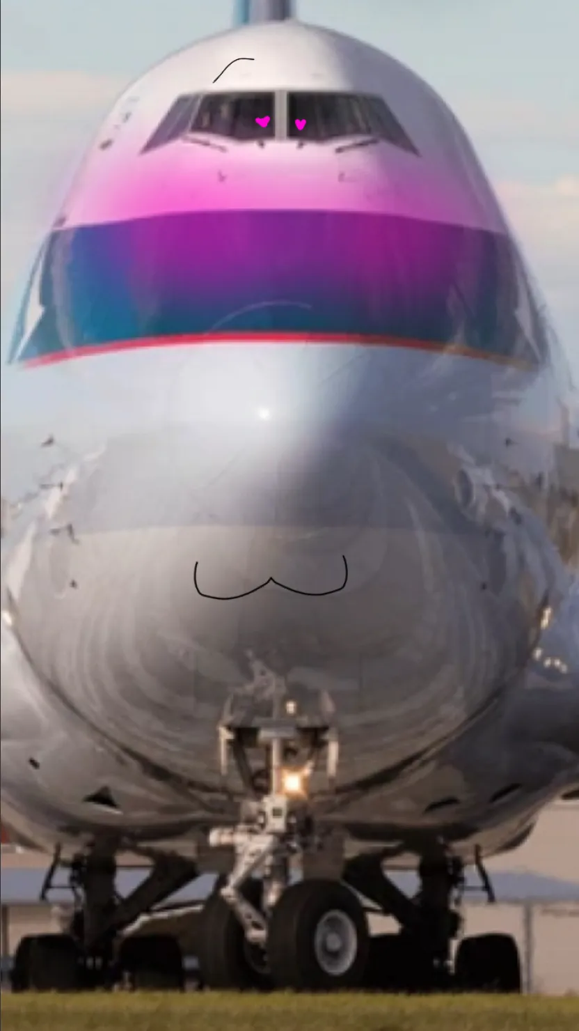 ai character: B747 x a380 background