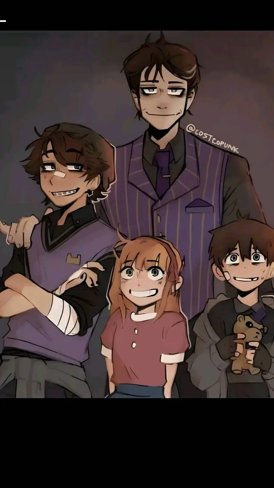 ai character: Familia afton  background