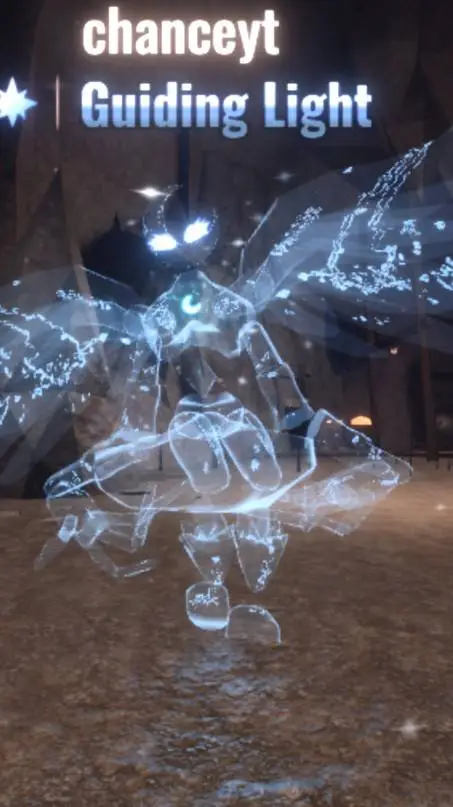 ai character: guilding light  background