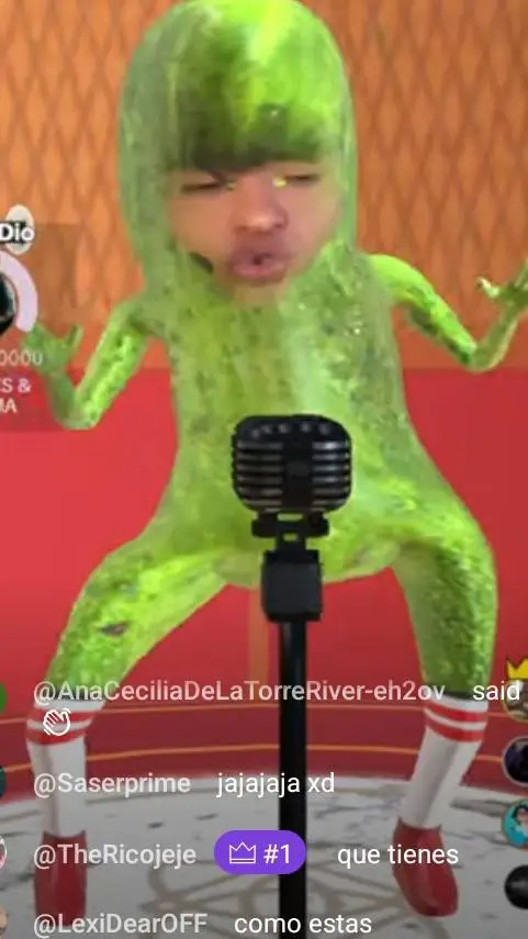 ai character: pickle man.  background