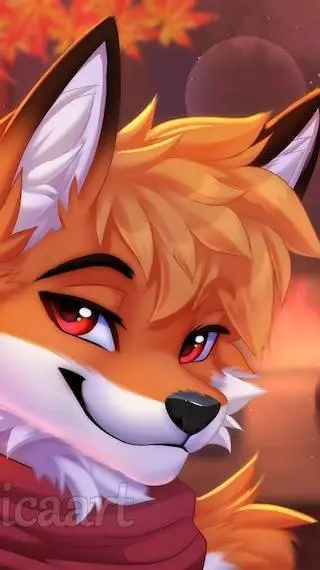 ai character: autumn background