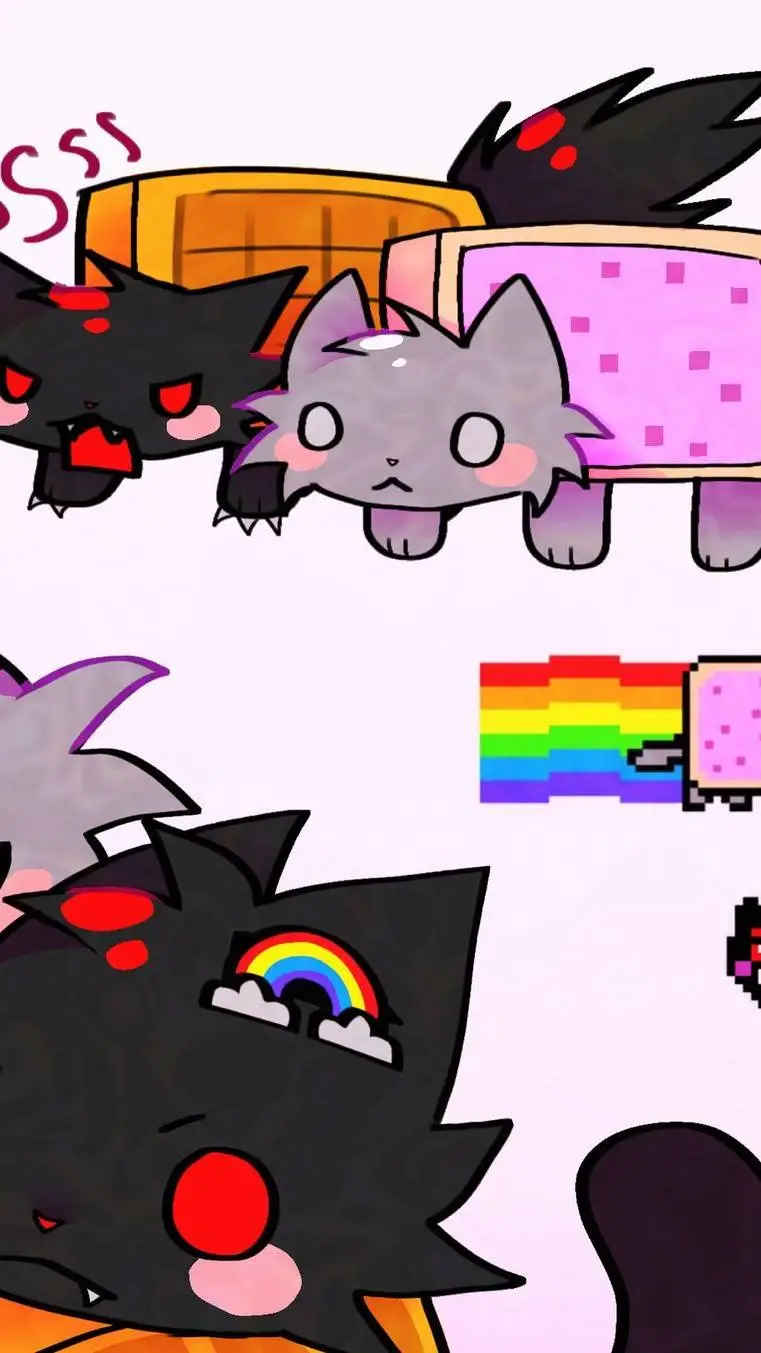 ai character: nyan cat x toc nya background