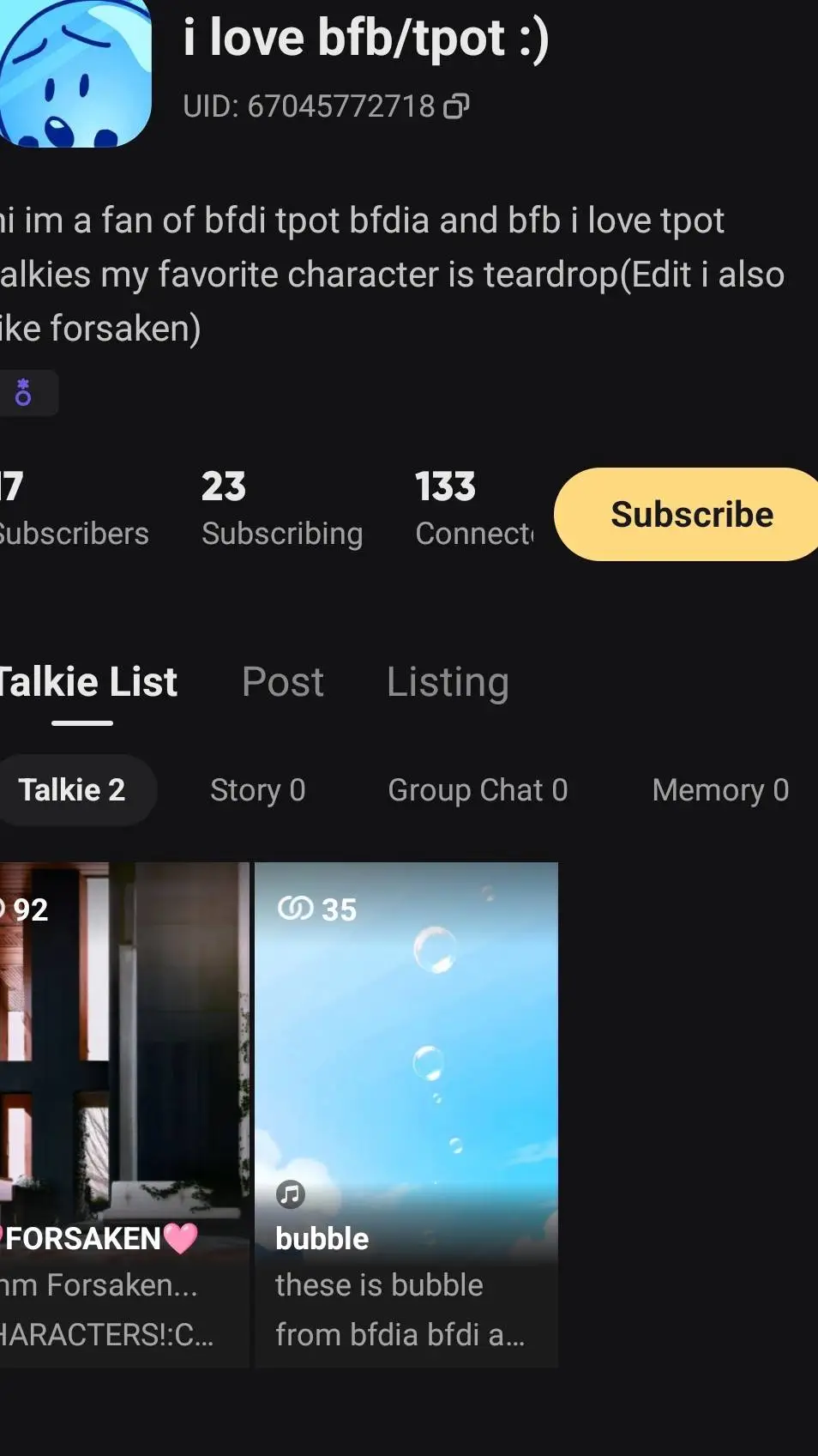 ai character: . background