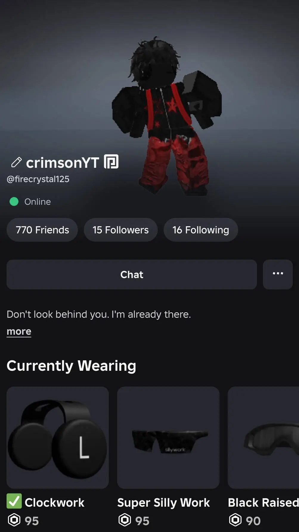 ai character: Crimson background