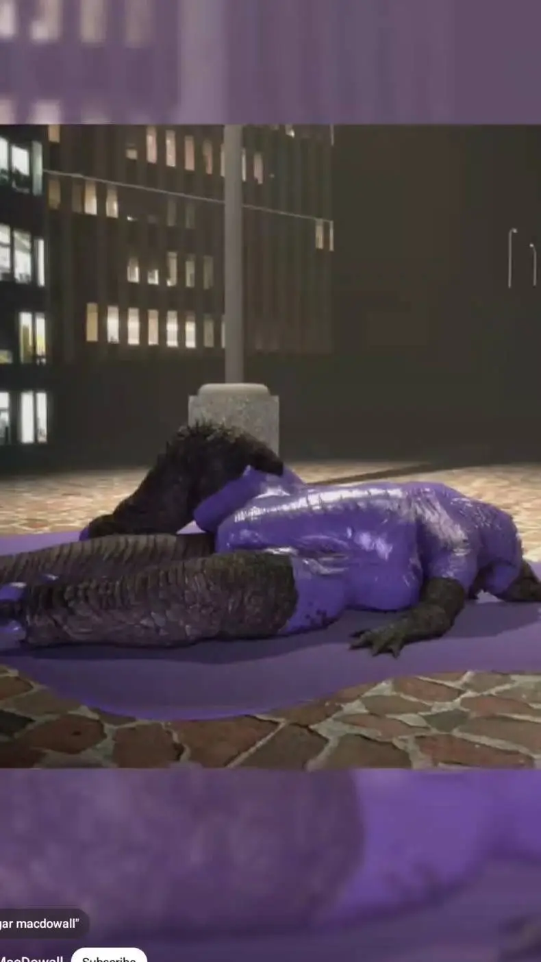 ai character: Kaiju grimaceshake background