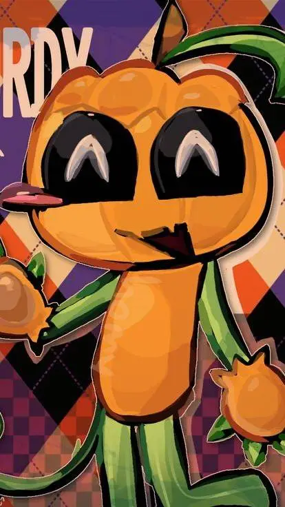 ai character: Gourdy 🎃👻 background