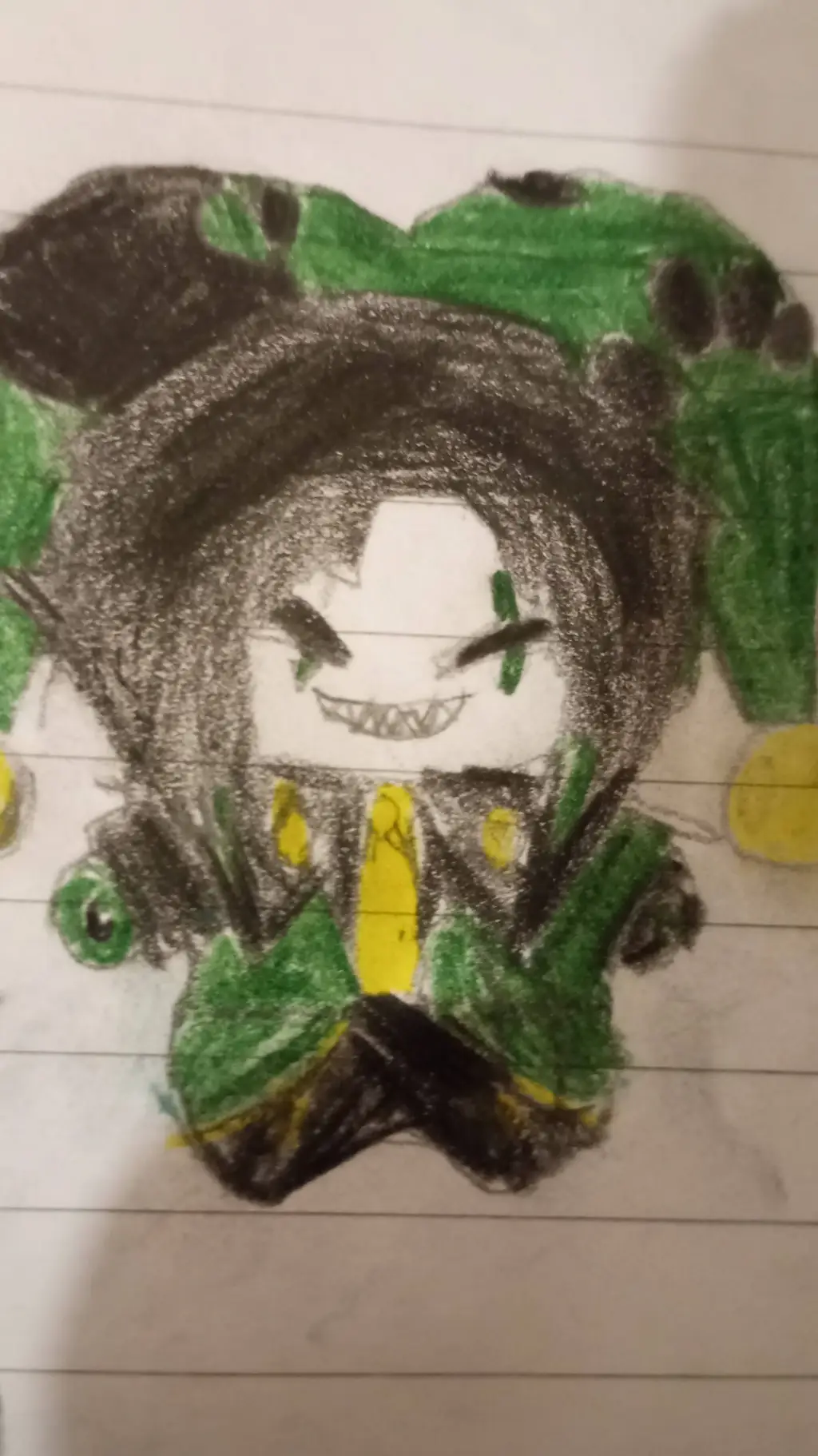 ai character: Harlequin  background