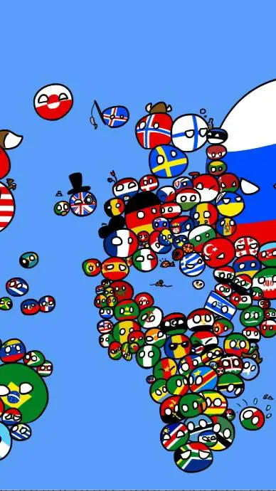 ai character: Countryballs background