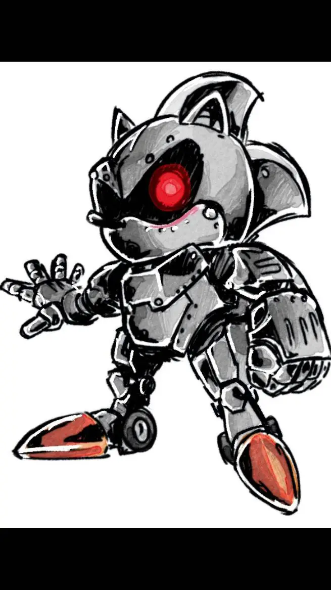 ai character: mecha sonic background