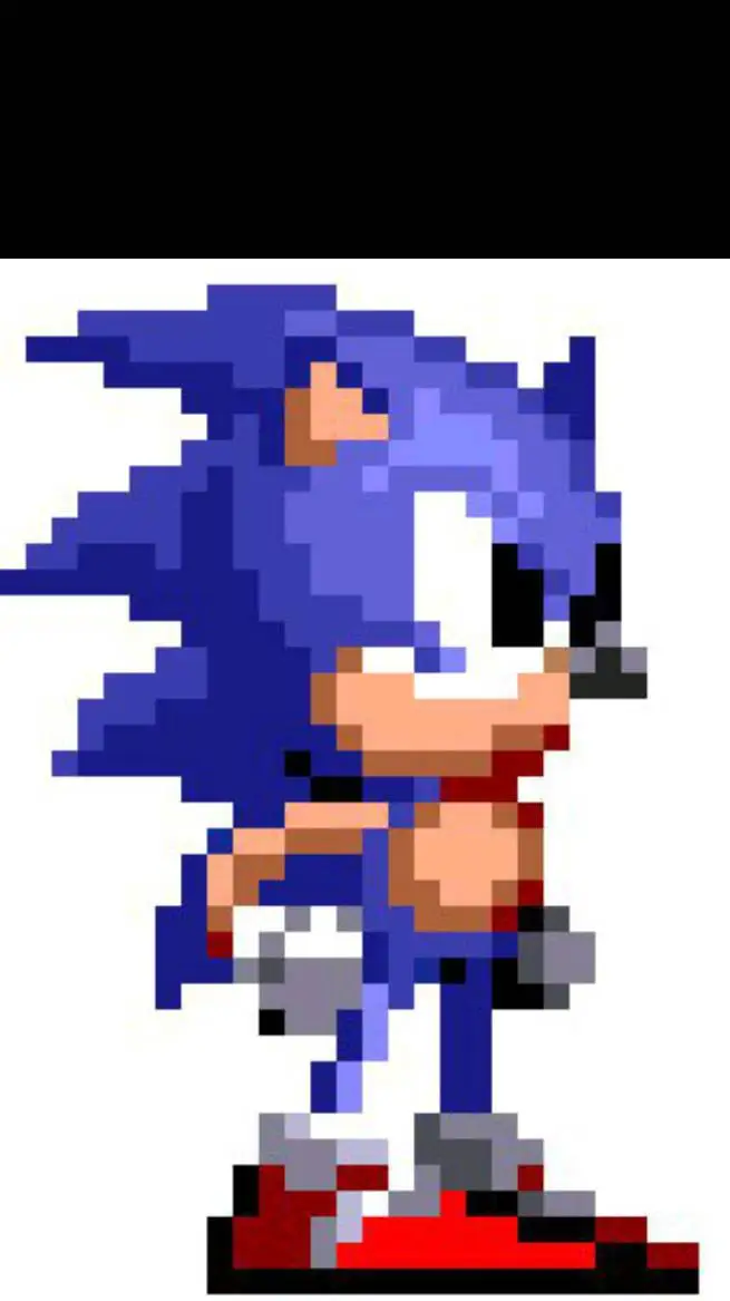 ai character: sonic pixel background