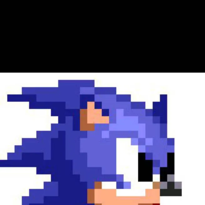 chat with ai character: sonic pixel