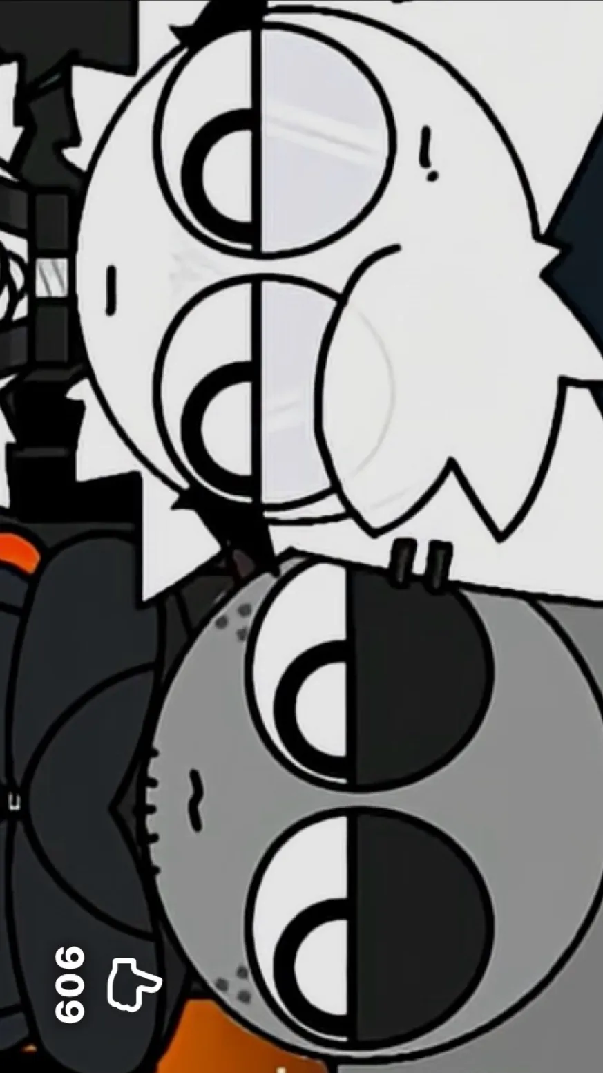 ai character: Adult grey x wenda background