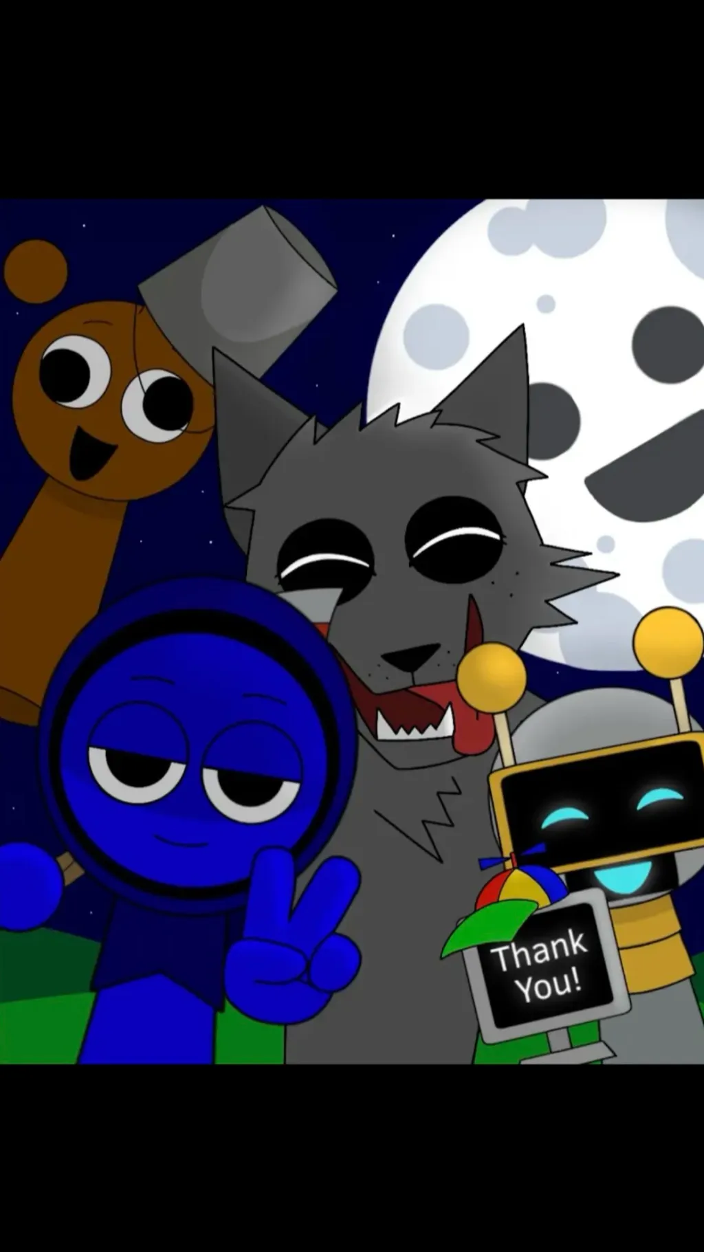 ai character: Wolf grey and sf background