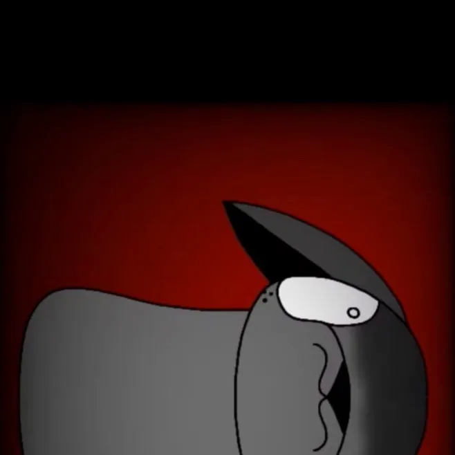 chat with ai character: Scared grey wolf