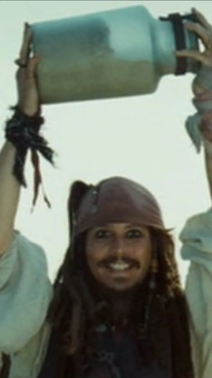 ai character: Jack sparrow background