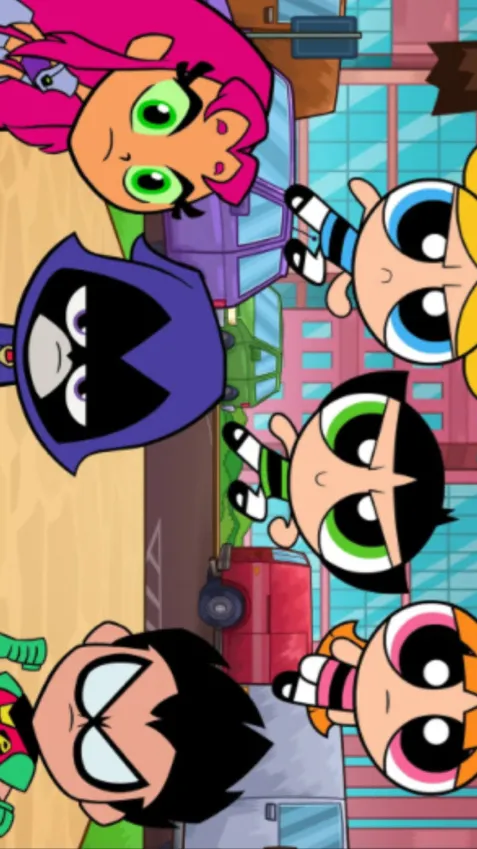 ai character: Titans x Powerpuff background