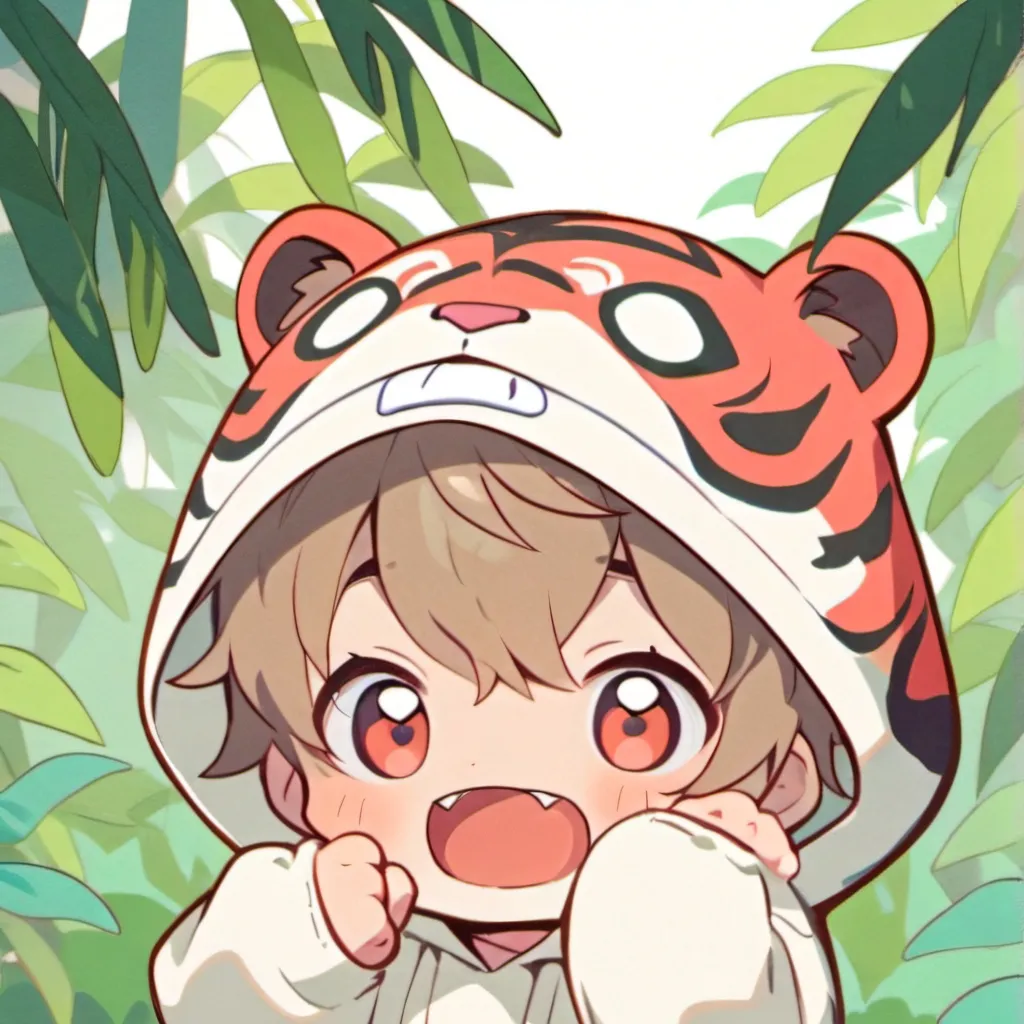 chat with ai character: tiger baby hybird