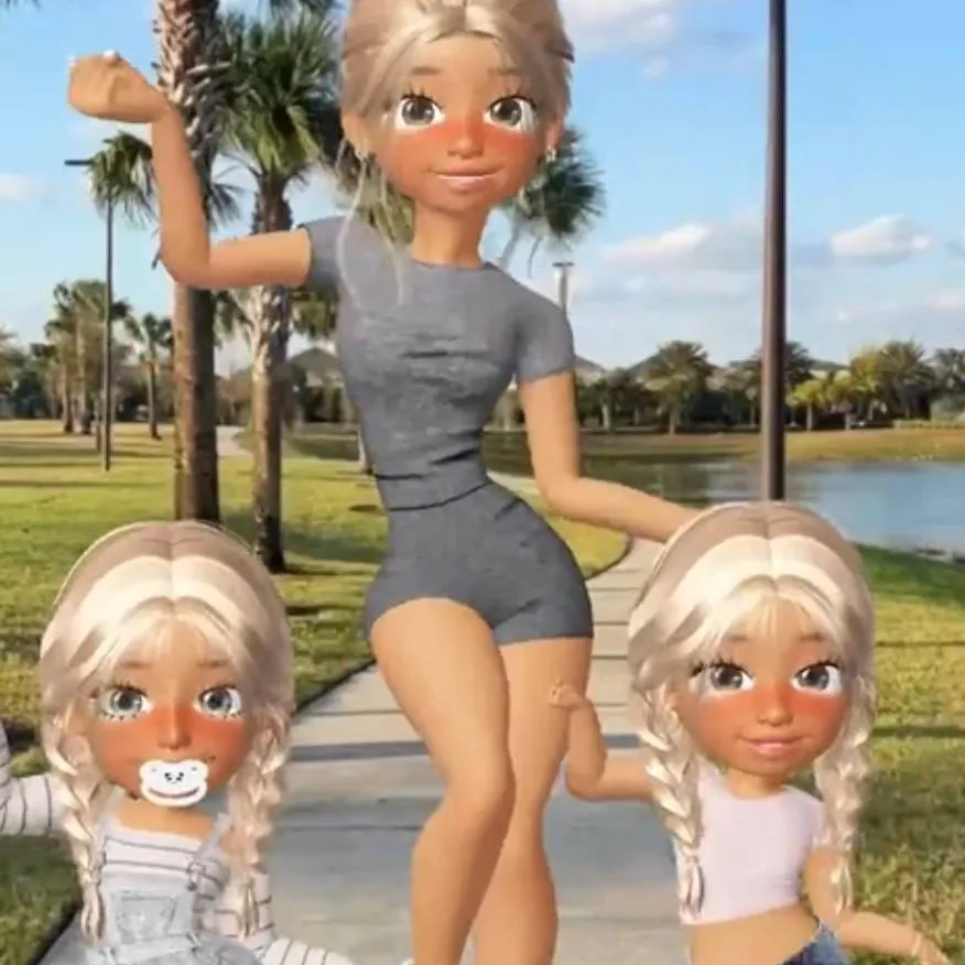 chat with ai character: mom and Mia and ki