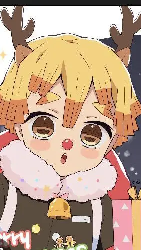 ai character: Zenitsu Christmas background