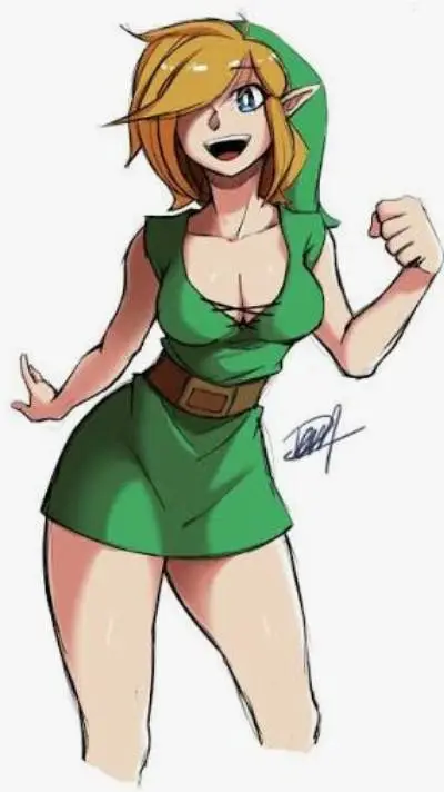 ai character: female link background