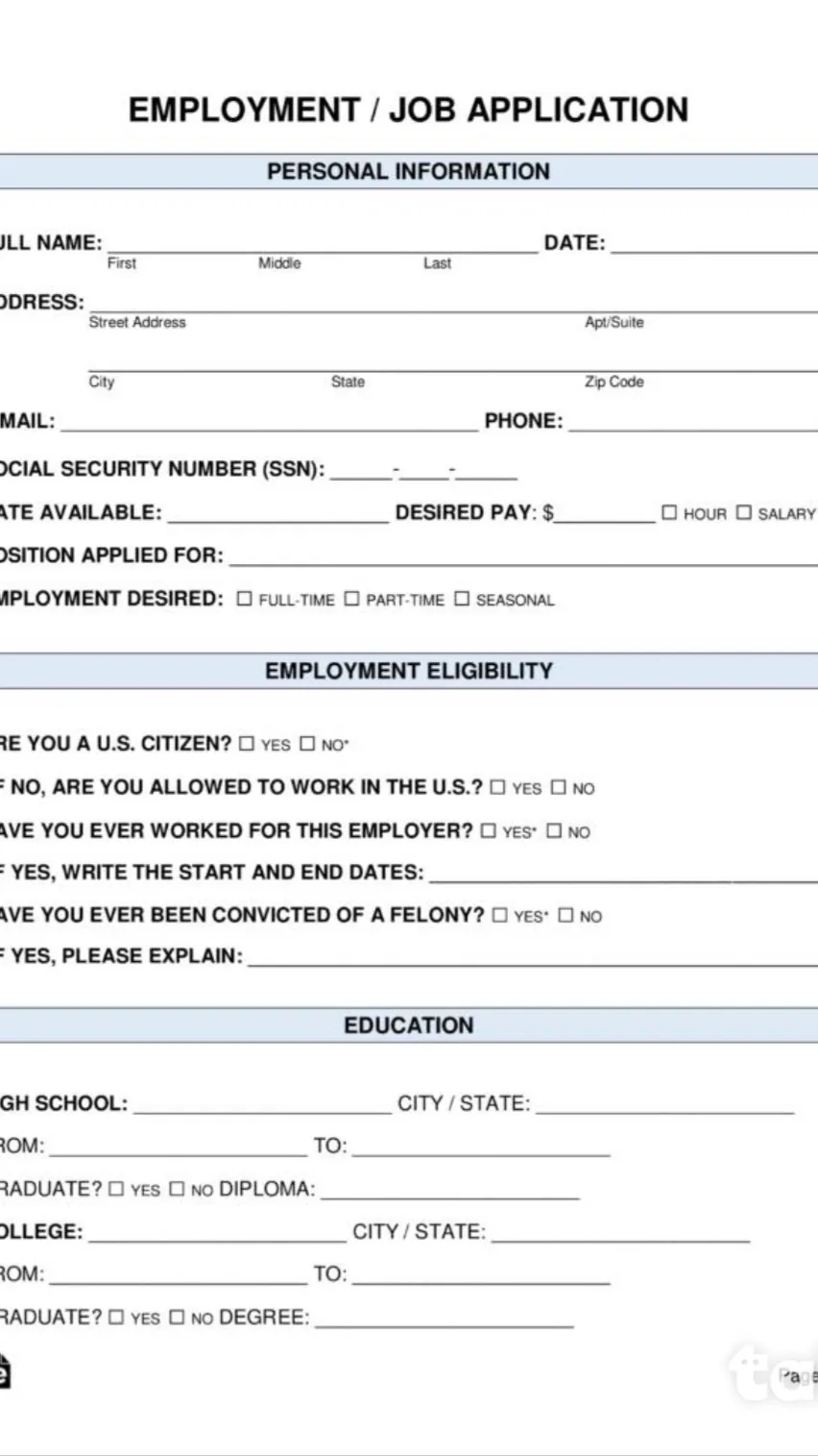 ai character: Job Application background