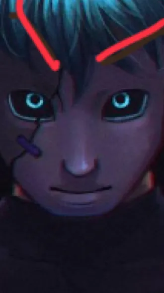 ai character: Sally face￼ background