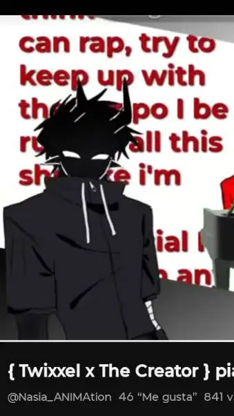 ai character: twixxel x creator  background