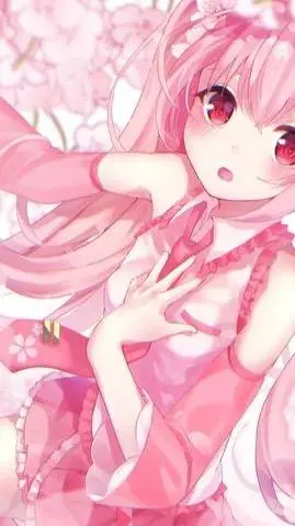 ai character: ❀light pink Miko✿ background