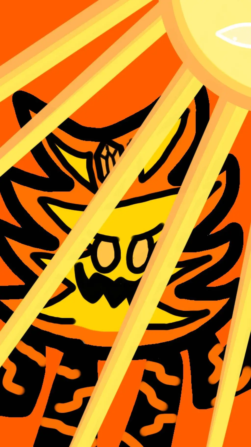 ai character: flame background