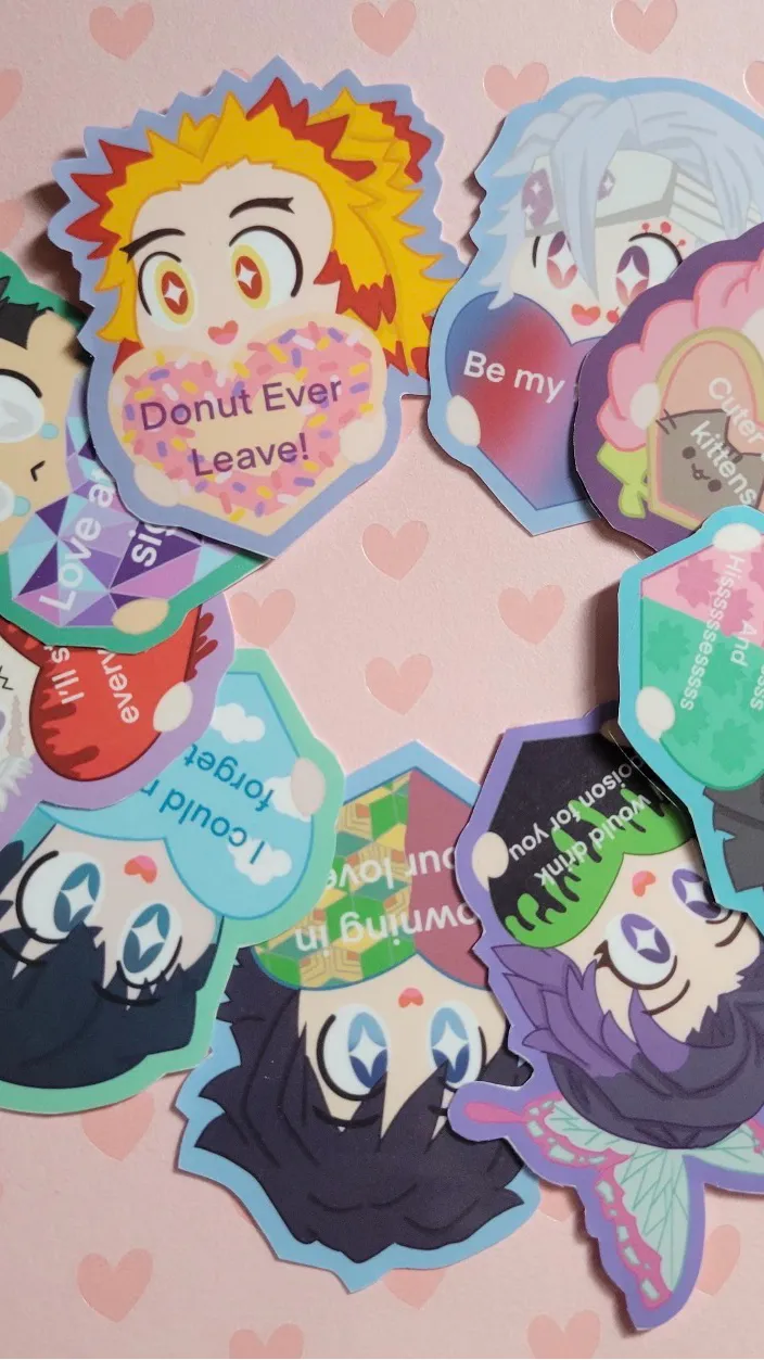 ai character: Kny valentine day background